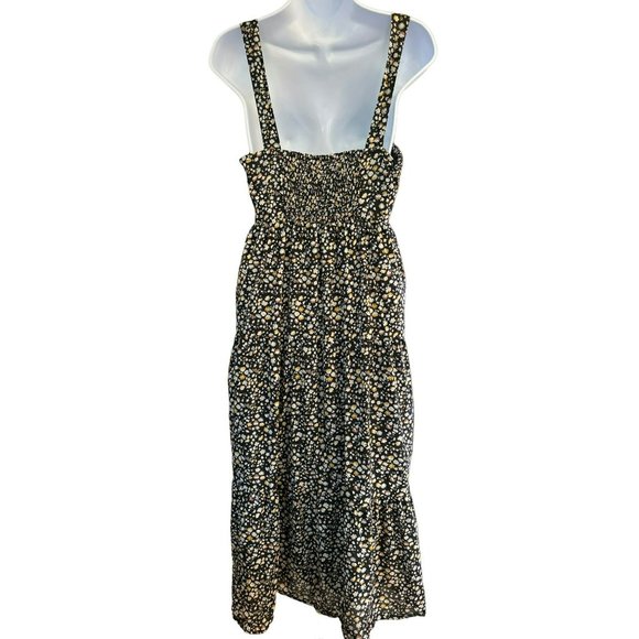 Rails Women's Black Violet Tiered Button Front Maxi Dress Size Medium A Line - Picture 5 of 6